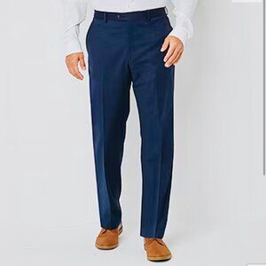 NEW Mens STAFFORD Cotton Trouser Blue.Pants‎ 38X32 Slim fit Comfort Stretch $100